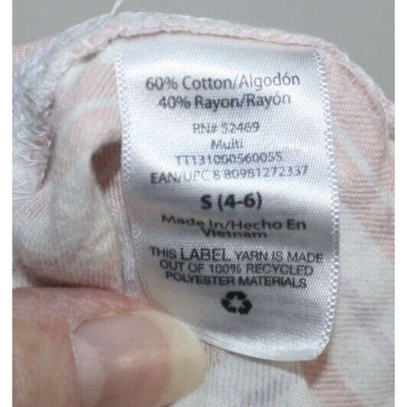 Time and Tru Pink &White  Stripe Swiss Dot Blouse Sz S Babydoll Fit Keyhole Back - Picture 8 of 9